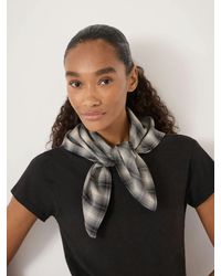 Hush - Naya Check Triangle Scarf - Lyst