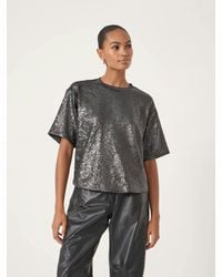 Hush - Holly Co-Ord Sequin T-Shirt - Lyst