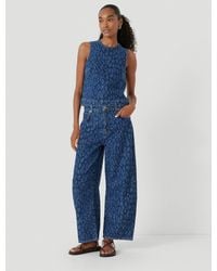 Hush - Valerie Leopard Print Denim Shell Top - Lyst
