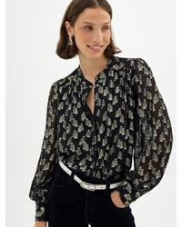 Hush - Naomi Flock Chiffon Blouse - Lyst