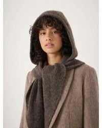 Hush - Knitted Hooded Scarf - Lyst