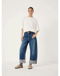 Hush - Faith Turn Up Barrel Leg Jeans - Lyst