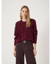 Hush - Mel Wool Blend Plait Trim Jumper - Lyst