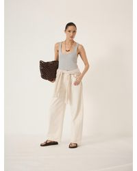 Hush - Bree Stripe Horseshoe Barrel Leg Jeans - Lyst
