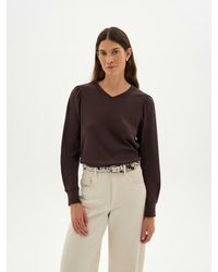Hush - Emily V-Neck Puff Sleeve Top - Lyst