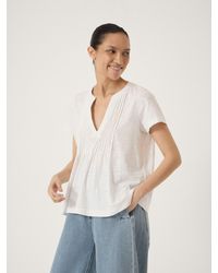 Hush - Thalina Pleat Jersey Top - Lyst