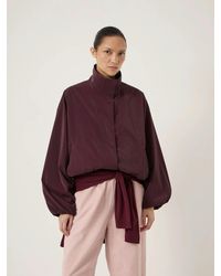 Hush - Maple Lined Bubble Hem Funnel Neck Jacket - Lyst