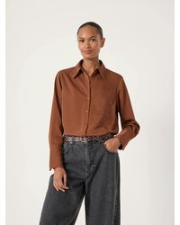 Hush - Long Sleeve Satin Shirt - Lyst