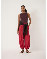 Hush - Nyra Crinkle Balloon Hem Trousers - Lyst