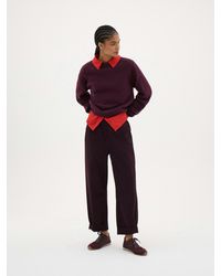Hush - Jack Barrel Leg Pull On Trousers - Lyst