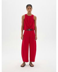 Hush - Dania Linen Blend Barrel Leg Trousers - Lyst