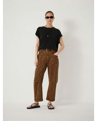 Hush - Cordi Barrel Leg Cotton Trousers - Lyst