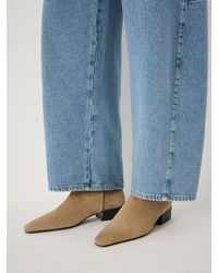 Hush - Suede Square-Toe Boots - Lyst