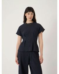 Hush - Keira Textured Pleat Release Jersey Top - Lyst