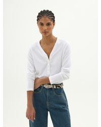 Hush - Roe Cotton Slub Henley T-Shirt - Lyst