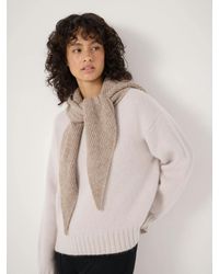 Hush - Knitted Hooded Scarf - Lyst