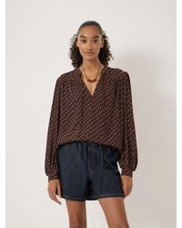 Hush - Harlow Tie Front Detail Blouse - Lyst