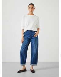 Hush - Button Fly Boyfriend Jeans - Lyst