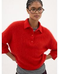 Hush - Ziggy Brushed Wool Polo Tee - Lyst