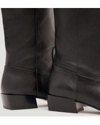 Hush - Leather Square Toe Boots - Lyst