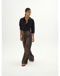 Hush - Petunia Linen Blend Leopard Print Trousers - Lyst