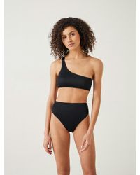 Hush - Harper High Waisted Rib Bikini Bottoms - Lyst