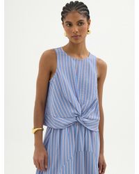 Hush - Maggie Stripe Twist Front Top - Lyst