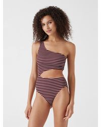 Hush - Clare Crinkle Cut Out Swimsuit - Lyst