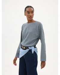 Hush - Matilda Check Raglan Top - Lyst