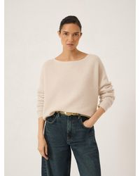 Hush - Bryony Slash Neck Knitted Jumper - Lyst