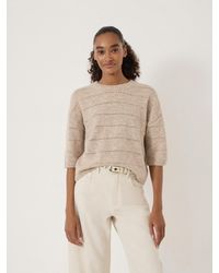 Hush - Arlette Pointelle Stitch Knitted Tee - Lyst