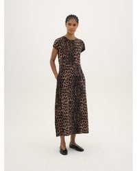 Hush - Cap Sleeve Barrel Jersey Midi Dress - Lyst