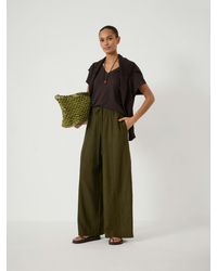 Hush - Petunia Linen Blend Wide Leg Trousers - Lyst