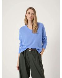 Hush - Colette Cashmere V-Neck Saddle Sleeve Jumper - Lyst