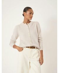Hush - Wool Blend Gathered Shoulder Detail Cardigan - Lyst