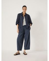 Hush - Juno Pull On Laundered Cotton Barrel Leg Trousers - Lyst