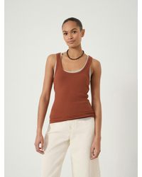Hush - Scoop Neck Ribbed Vest - Lyst