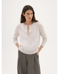Hush - Farah Cashmere Henley Jumper - Lyst