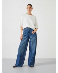 Hush - Stripe Wide Leg Jean - Lyst