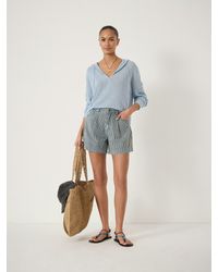 Hush - Larissa Mid-Rise Stripe Denim Shorts - Lyst