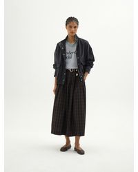Hush - Maddie Pleated Check Midi Skirt - Lyst