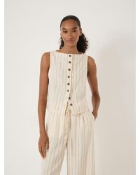 Hush - Nara Sleeveless Linen Blend Striped Top - Lyst