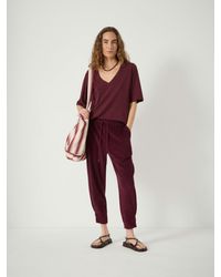 Hush - Tilda Towelling Barrel Leg Pleat Joggers - Lyst