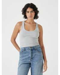 Hush - Scoop Neck Ribbed Vest - Lyst