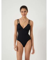 Hush - Dina Crinkle Double Strap Swimsuit - Lyst