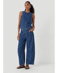 Hush - Valerie Leopard Print Denim Shell Top - Lyst