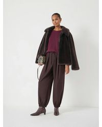 Hush - Adena Bubble Hem Wool Blend Trousers - Lyst