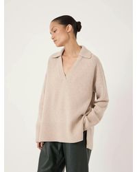 Hush - Carys Merino Collared Relaxed Jumper - Lyst