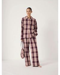 Hush - Brushed Cotton Check Print Pyjamas - Lyst