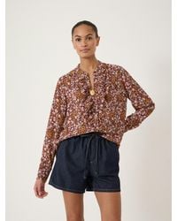 Hush - Elowen Long Sleeve Ruffle Shirt - Lyst